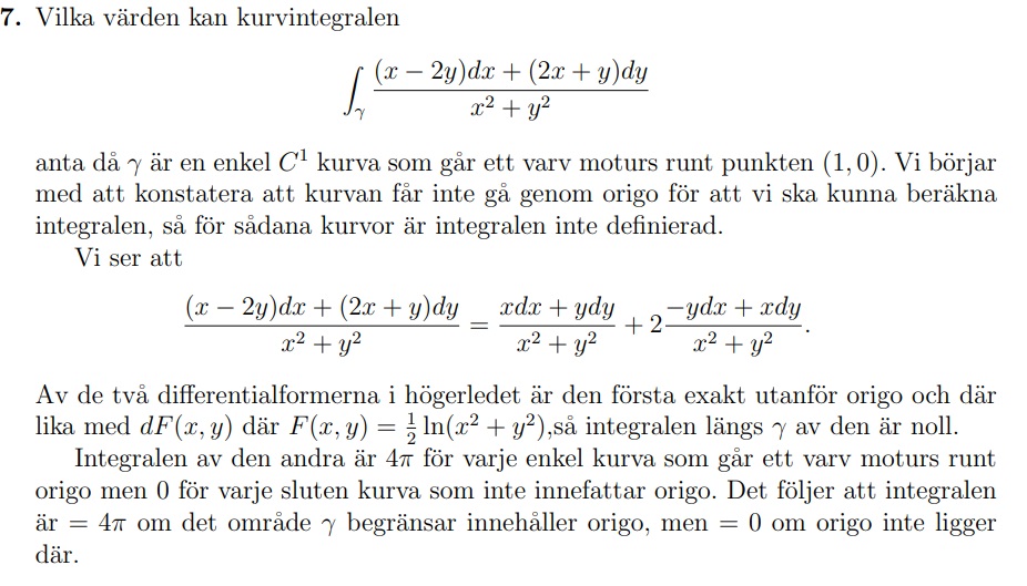 Kurvintegral - Sluten Kurva (Matematik/Universitet) – Pluggakuten