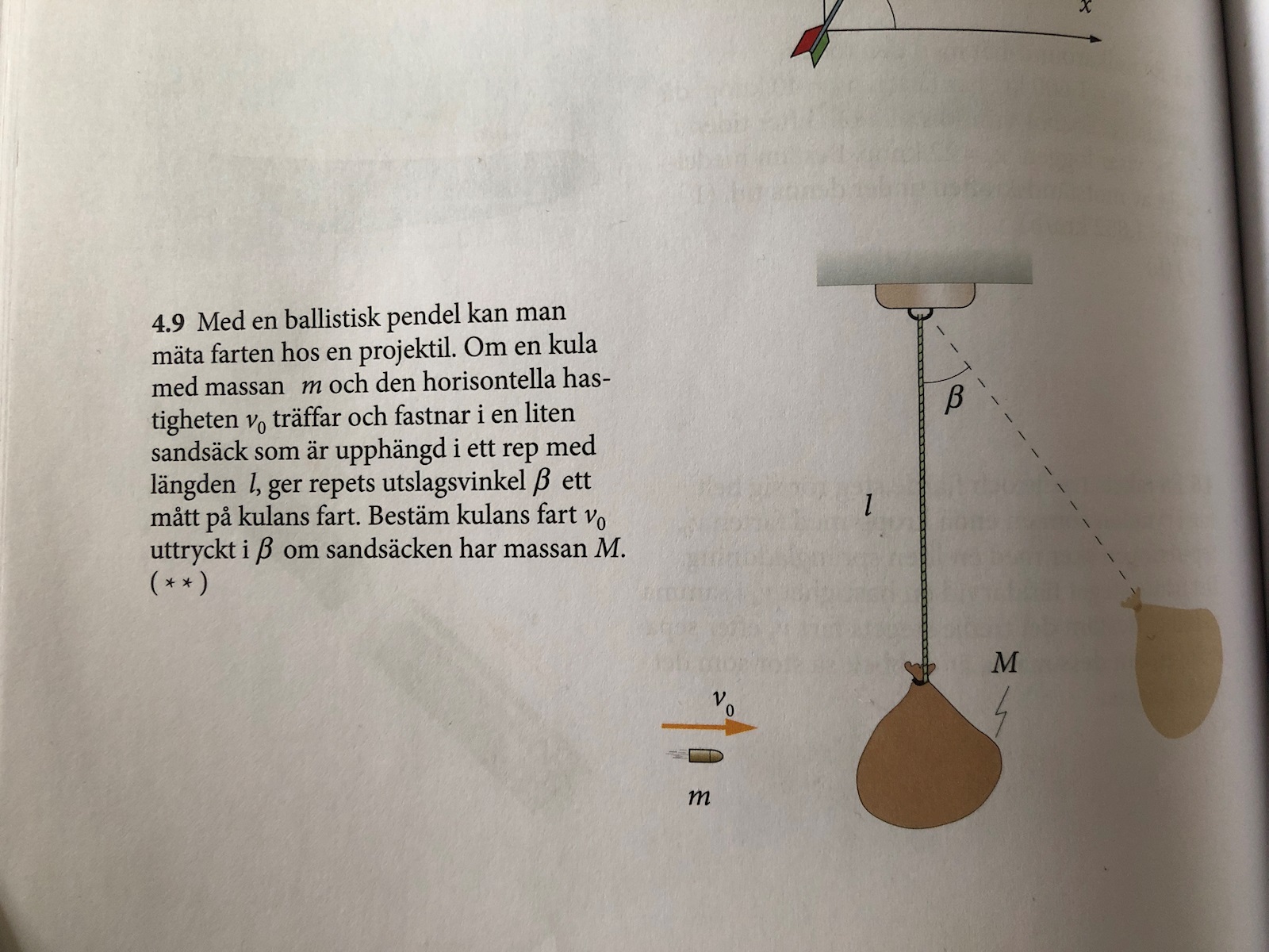 Ballistisk Pendel Mekanik (Fysik/Universitet) – Pluggakuten