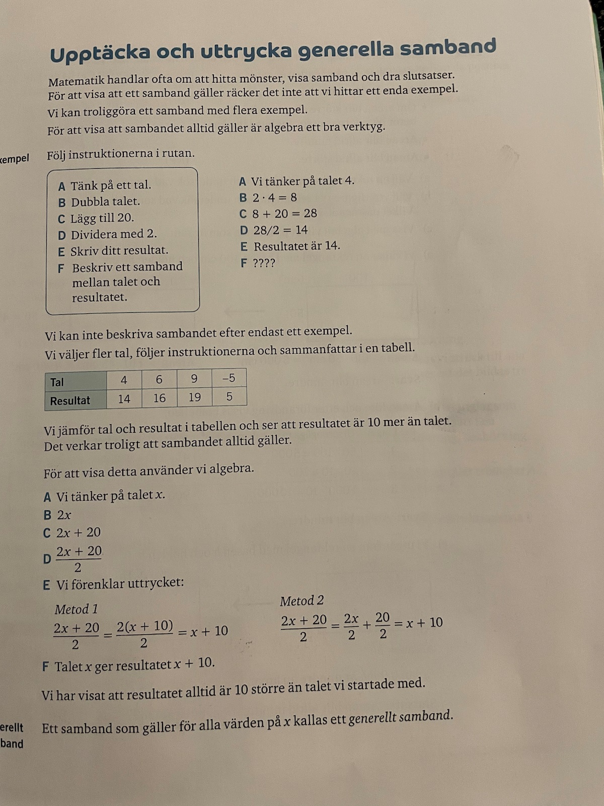 Beskriv Samband Med Formel (Matematik/Matte 1/Algebra) – Pluggakuten