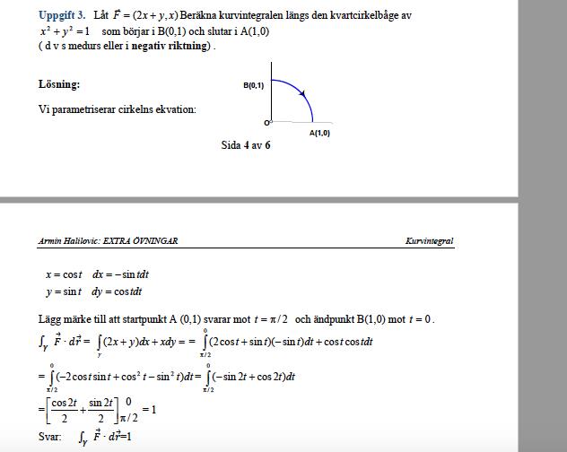 Vektoranalys: Bissen. (Matematik/Universitet) – Pluggakuten