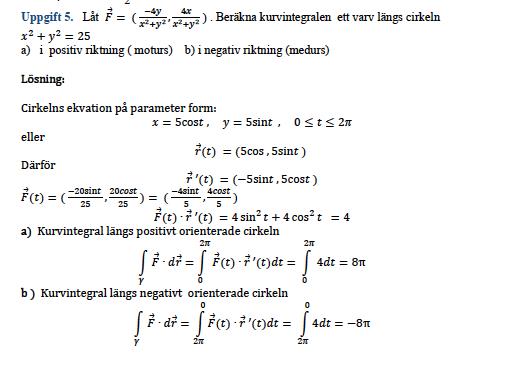 Vektoranalys: Bissen. (Matematik/Universitet) – Pluggakuten