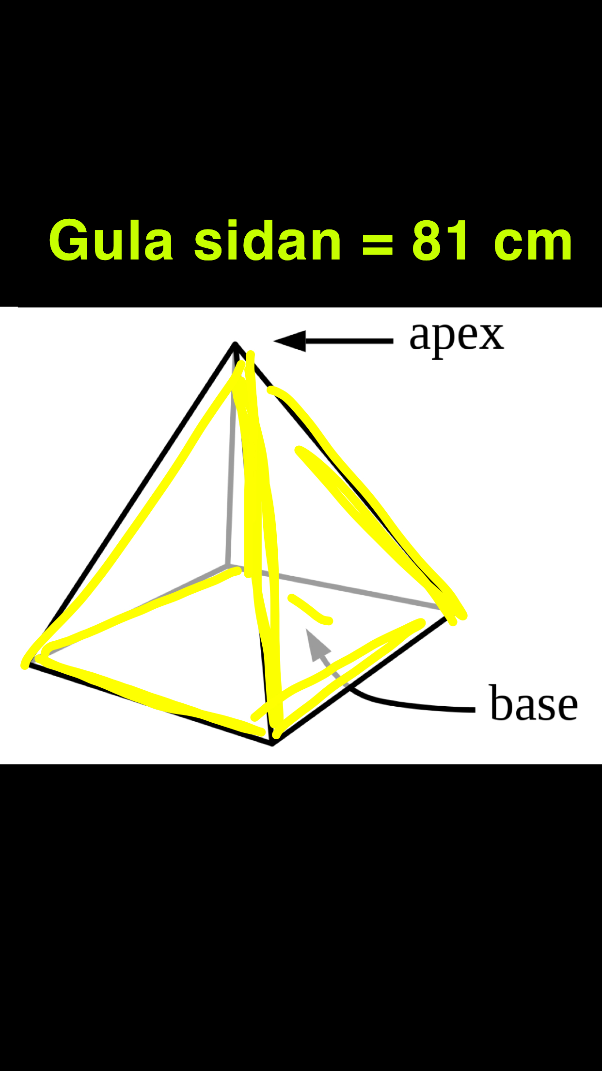 Pyramidens Höjd (Matematik/Matte 1/Geometri) – Pluggakuten