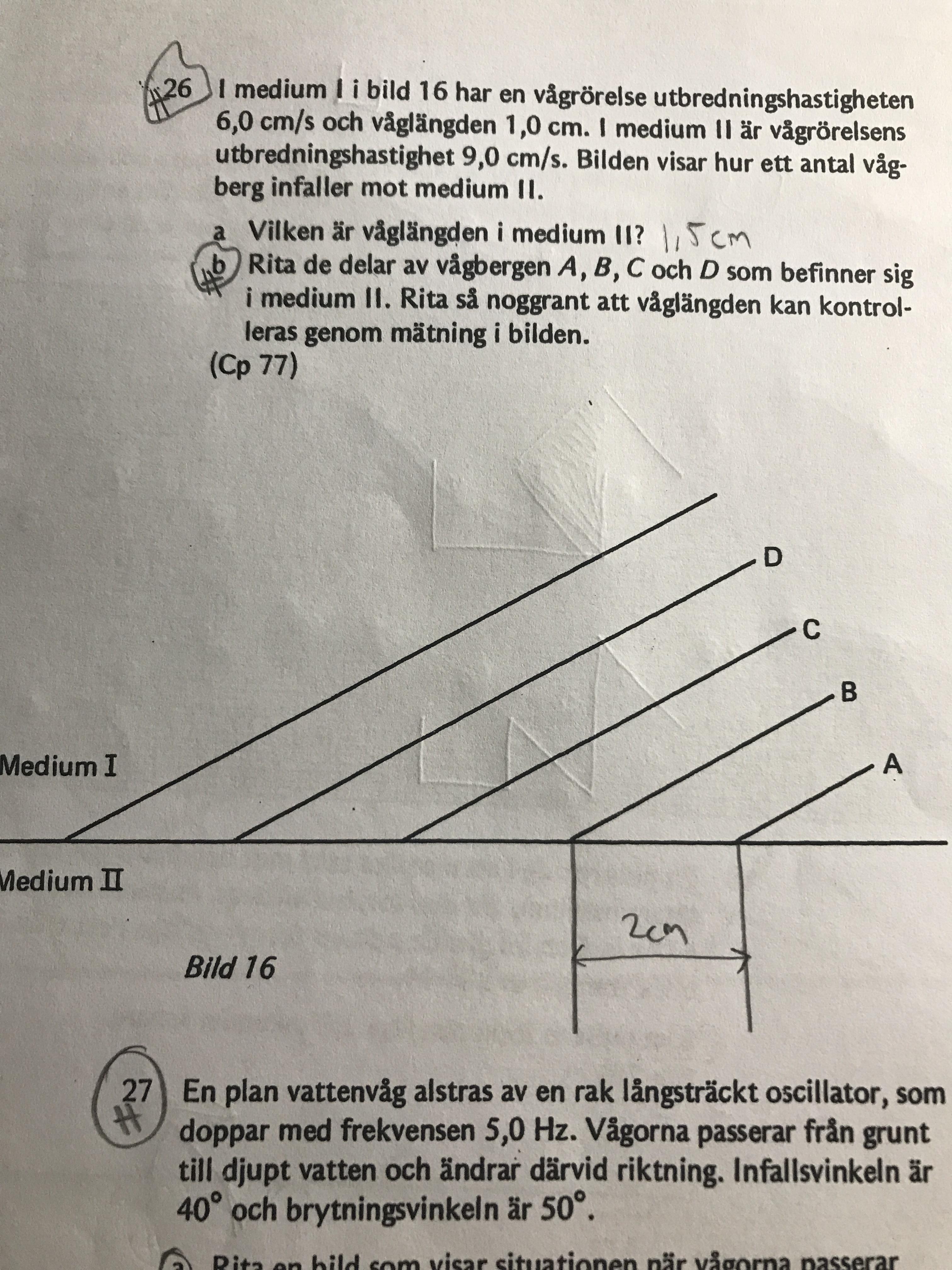 Brytning Av Vågor - Uppgift (Fysik/Fysik 2) – Pluggakuten