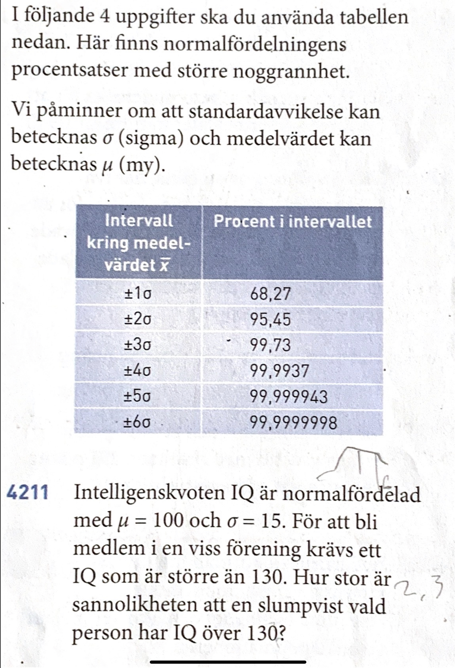 Normalfördelning, Vad är Sannolikheten?? (Matematik/Matte 2/Statistik ...