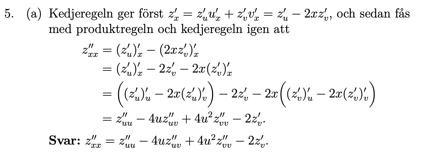 Flervariabelanalys - Kedjeregeln (Matematik/Universitet) – Pluggakuten