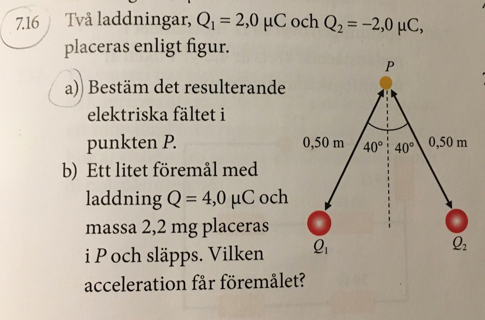 Bestäm Resulterande Elektriskt Fält I En Punkt (Fysik/Fysik 1 ...