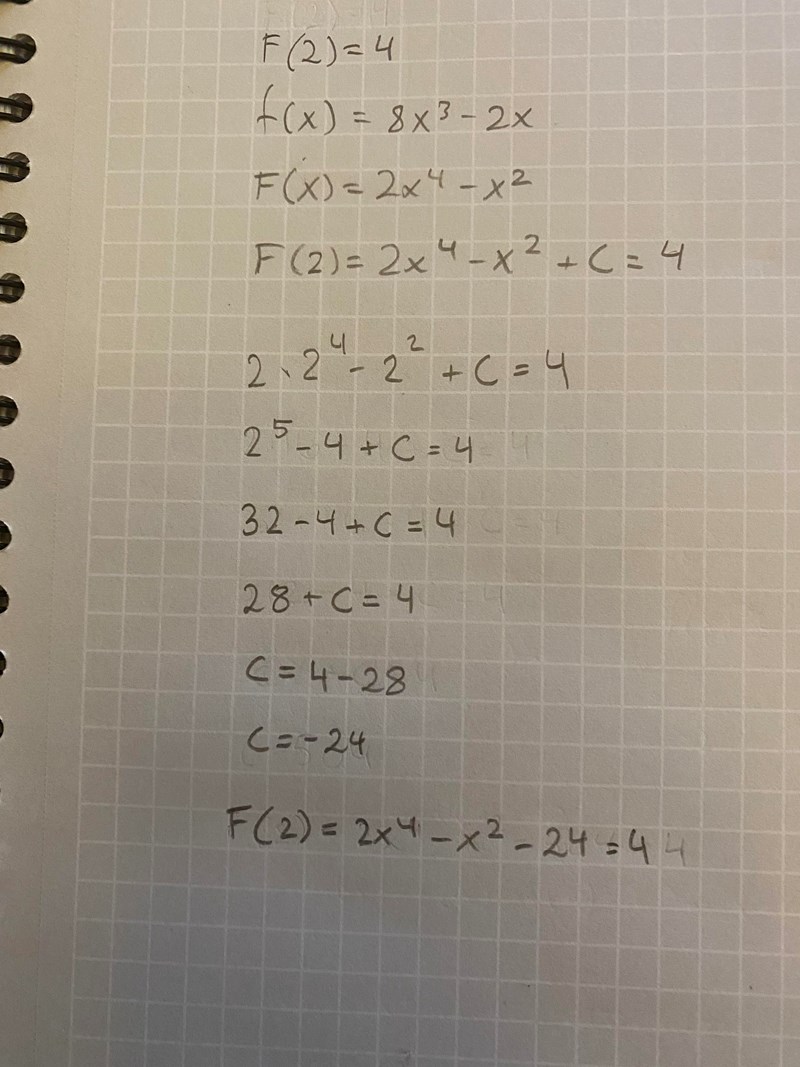 Bestam Den Primitiva Funktionen Matematik Matte 3 Derivata Pluggakuten