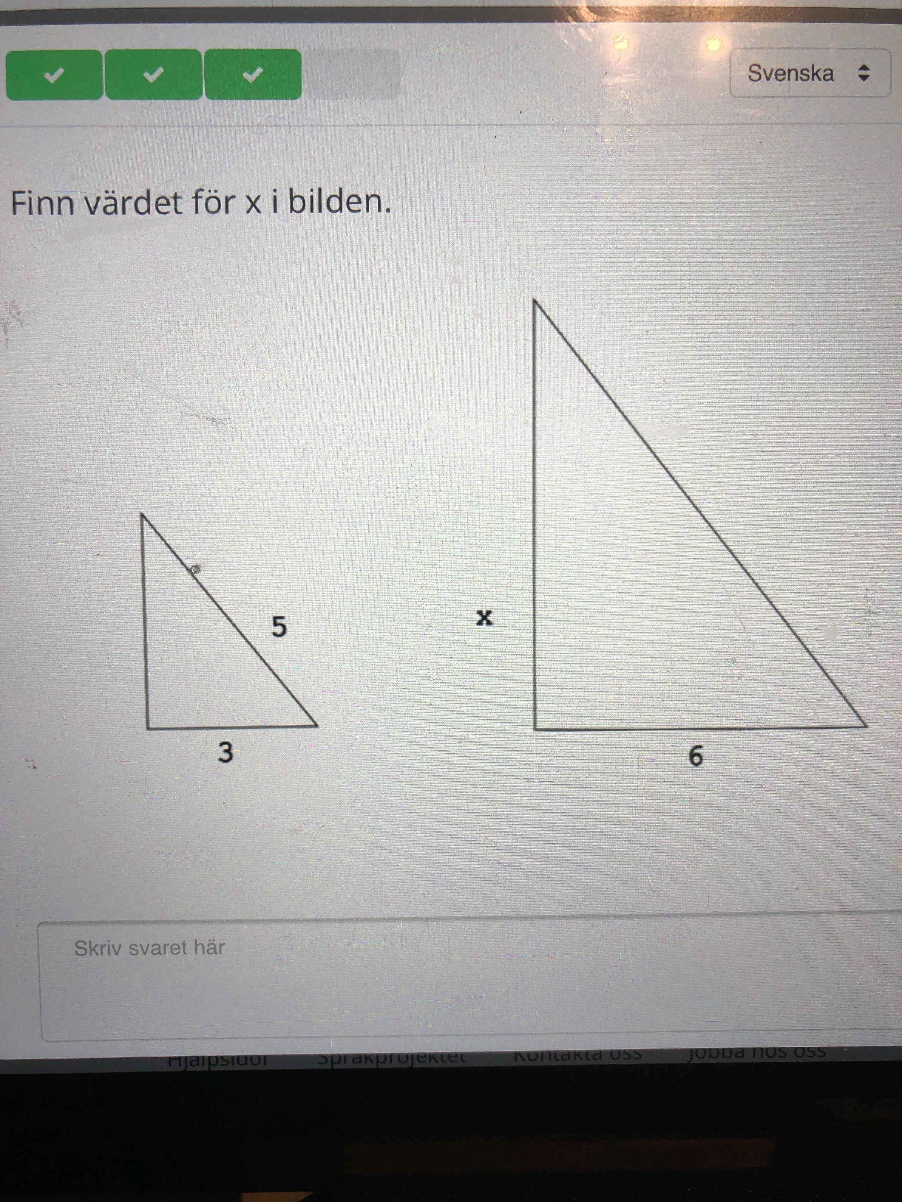 ”Formel/regel” För Likformighet På Trianglar. (Matematik/Årskurs 9 ...