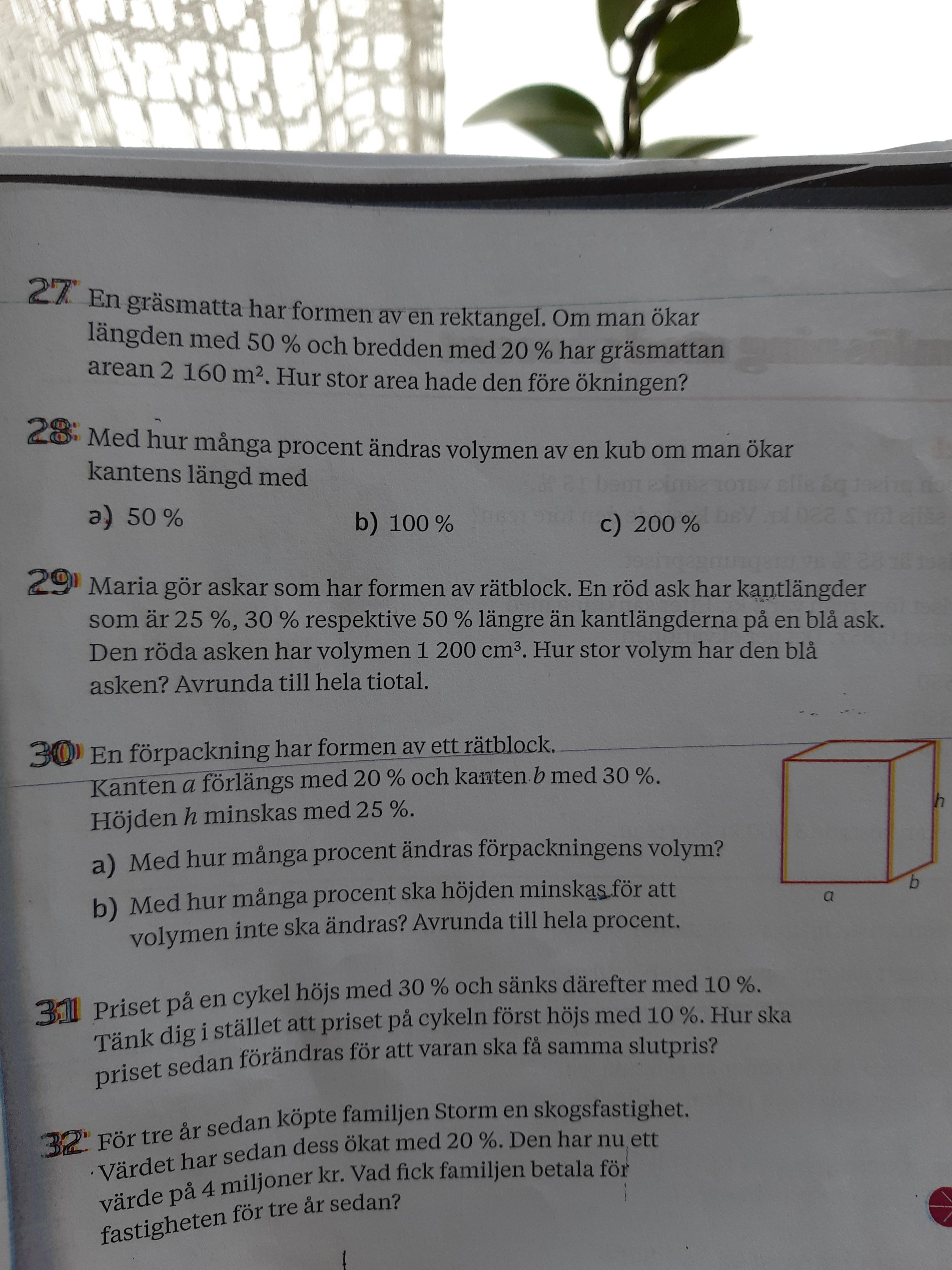 Procent, Förändringsfaktor. (Matematik/Årskurs 8) – Pluggakuten