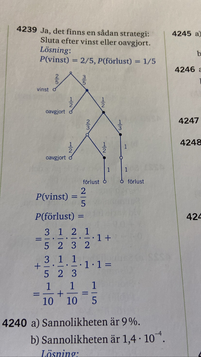 I En Burk Ligger Tre Svarta Och Två Vita Kulor (Matematik/Matte 1 ...