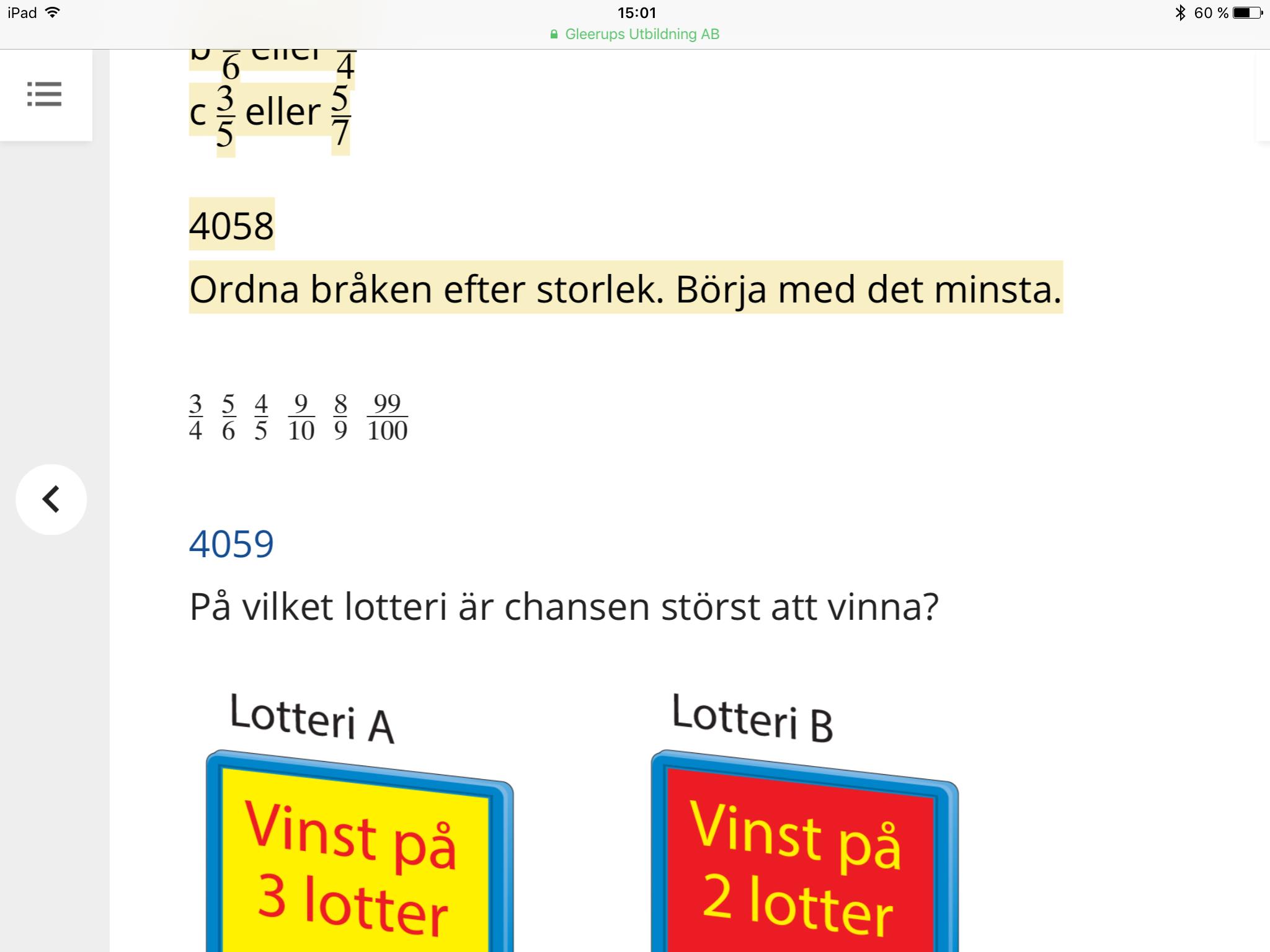 Jämföra Bråk (Matematik/Årskurs 7) – Pluggakuten