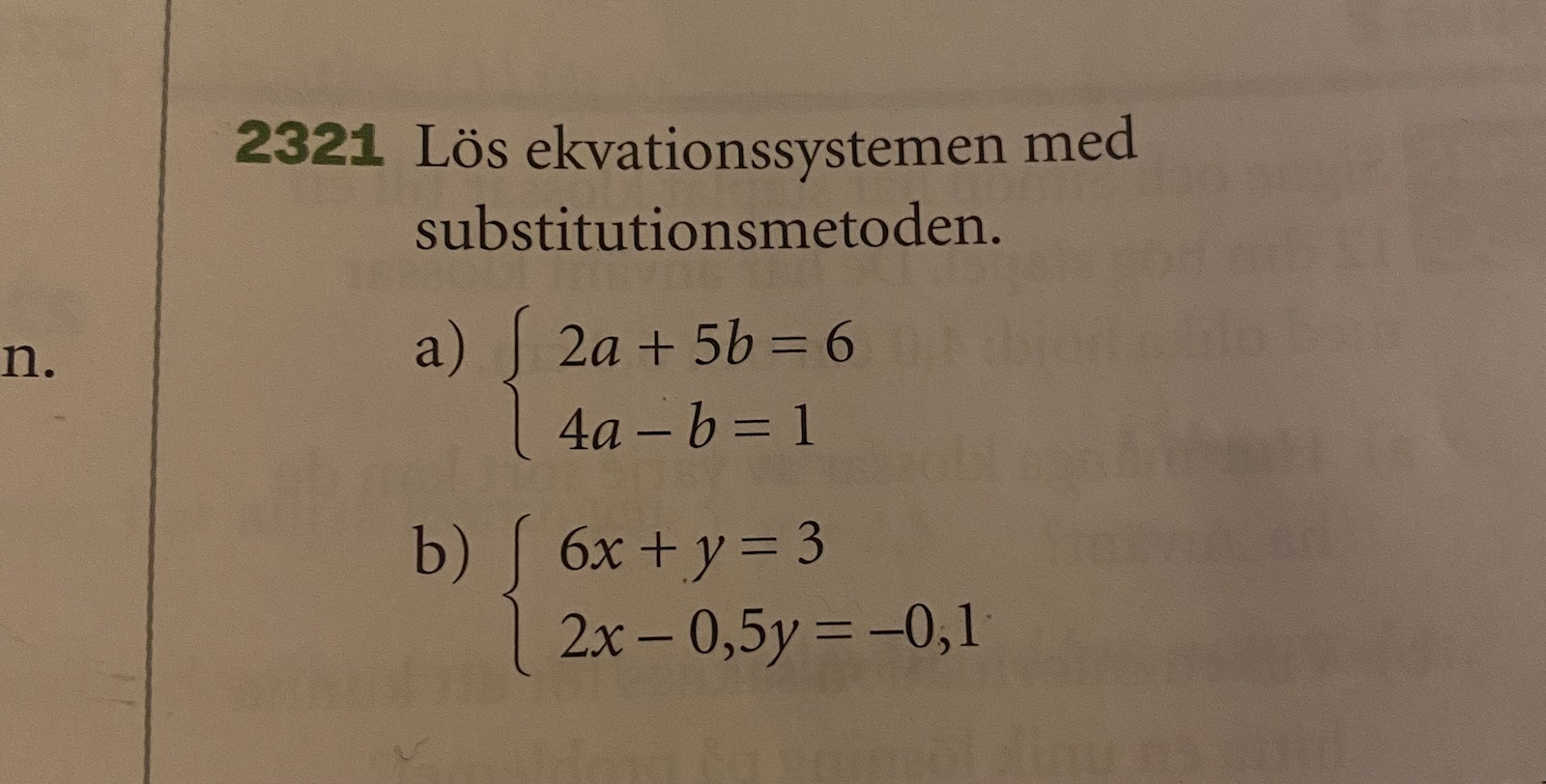 Substitutionsmetoden (Matematik/Matte 2/Linjära Ekvationssystem ...