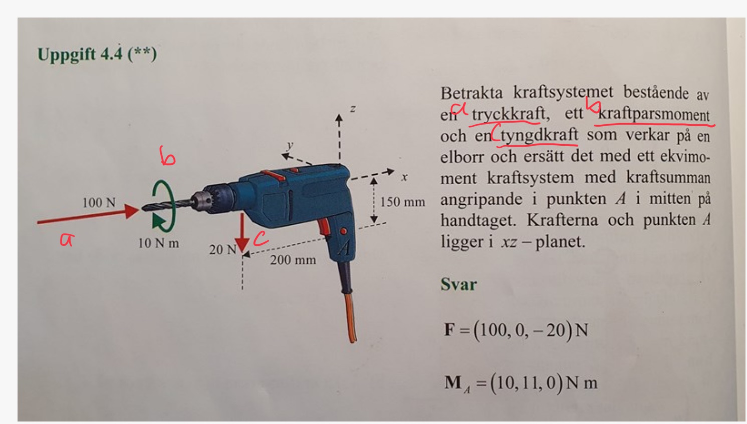 Mekanik (kraftsumma) (Fysik/Universitet) – Pluggakuten