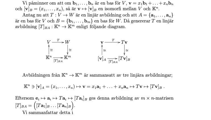 Linjär Algebra, Linjär Avbildning (Matematik/Universitet) – Pluggakuten