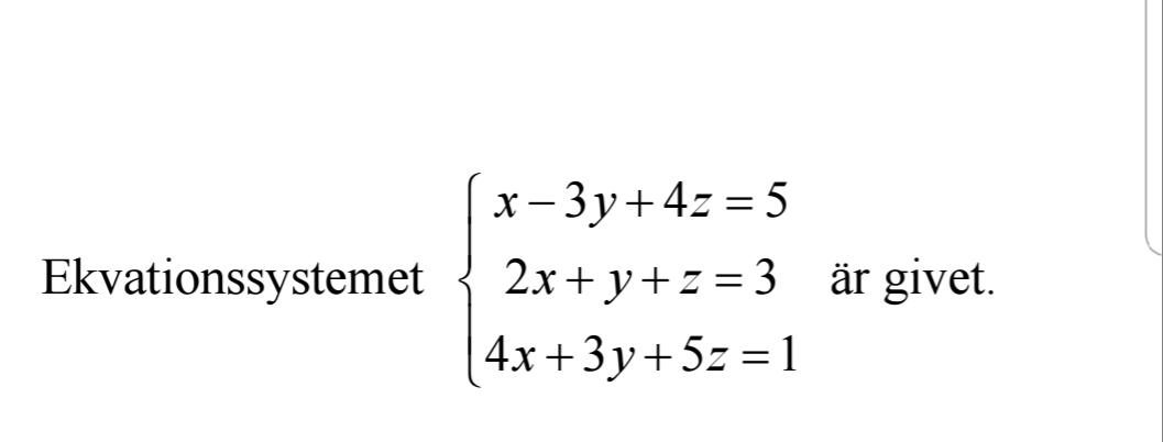 Ekvationssystem (Matematik/Universitet) – Pluggakuten