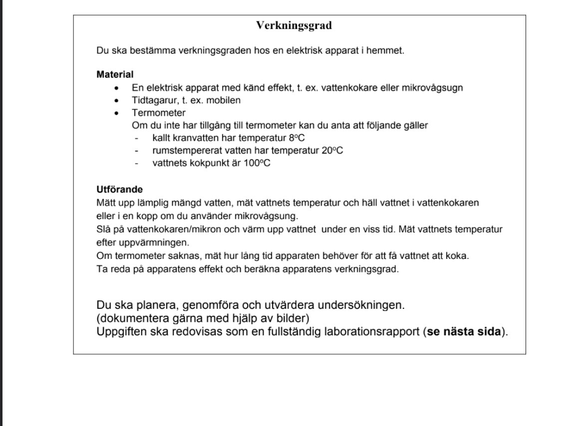 Labbrapport (Fysik/Fysik 1) – Pluggakuten