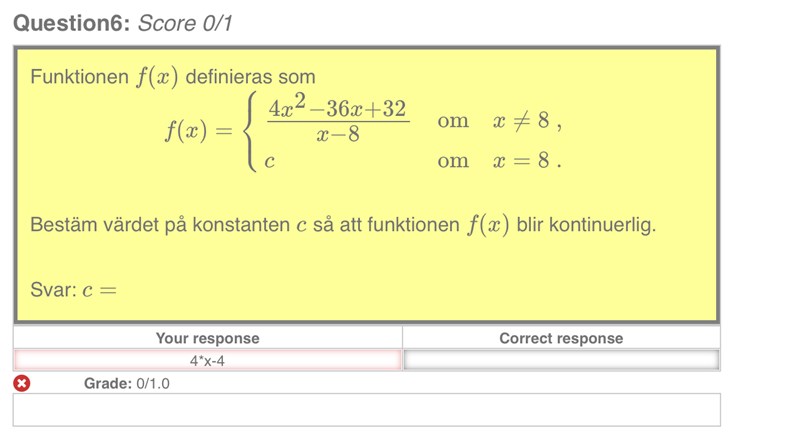 Bestam Varde Sa Att Funktionen Blir Kontinuerlig Matematik Universitet Pluggakuten