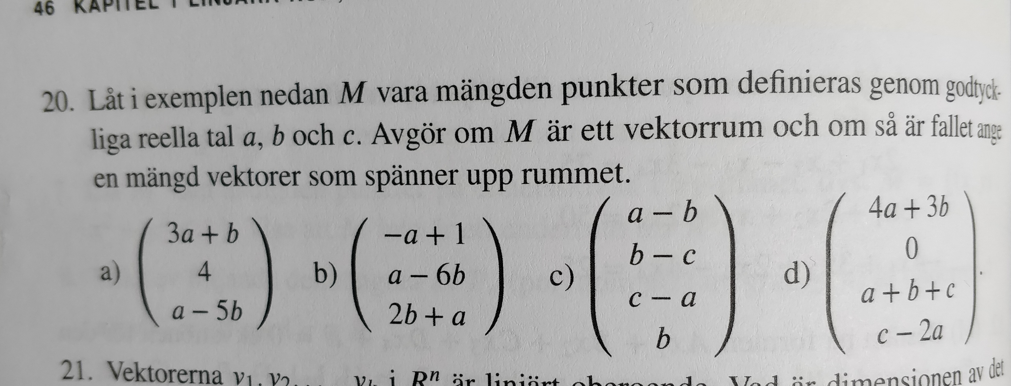 Vektorrum (Matematik/Universitet) – Pluggakuten