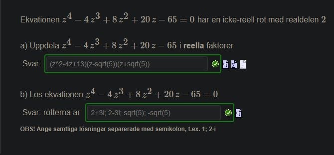 Faktorisering Av Komplexa Polynom (Matematik/Matte 4/Komplexa Tal ...