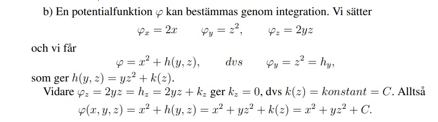 Flervariabel, Beräkna Kurvintegral Med Potentialfunktion (Matematik ...