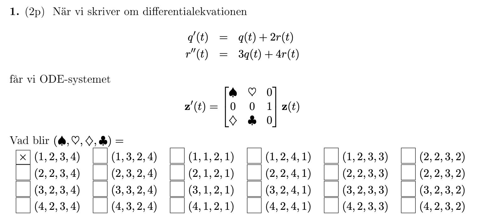 Numeriska Metoder, ODE System (Matematik/Universitet) – Pluggakuten