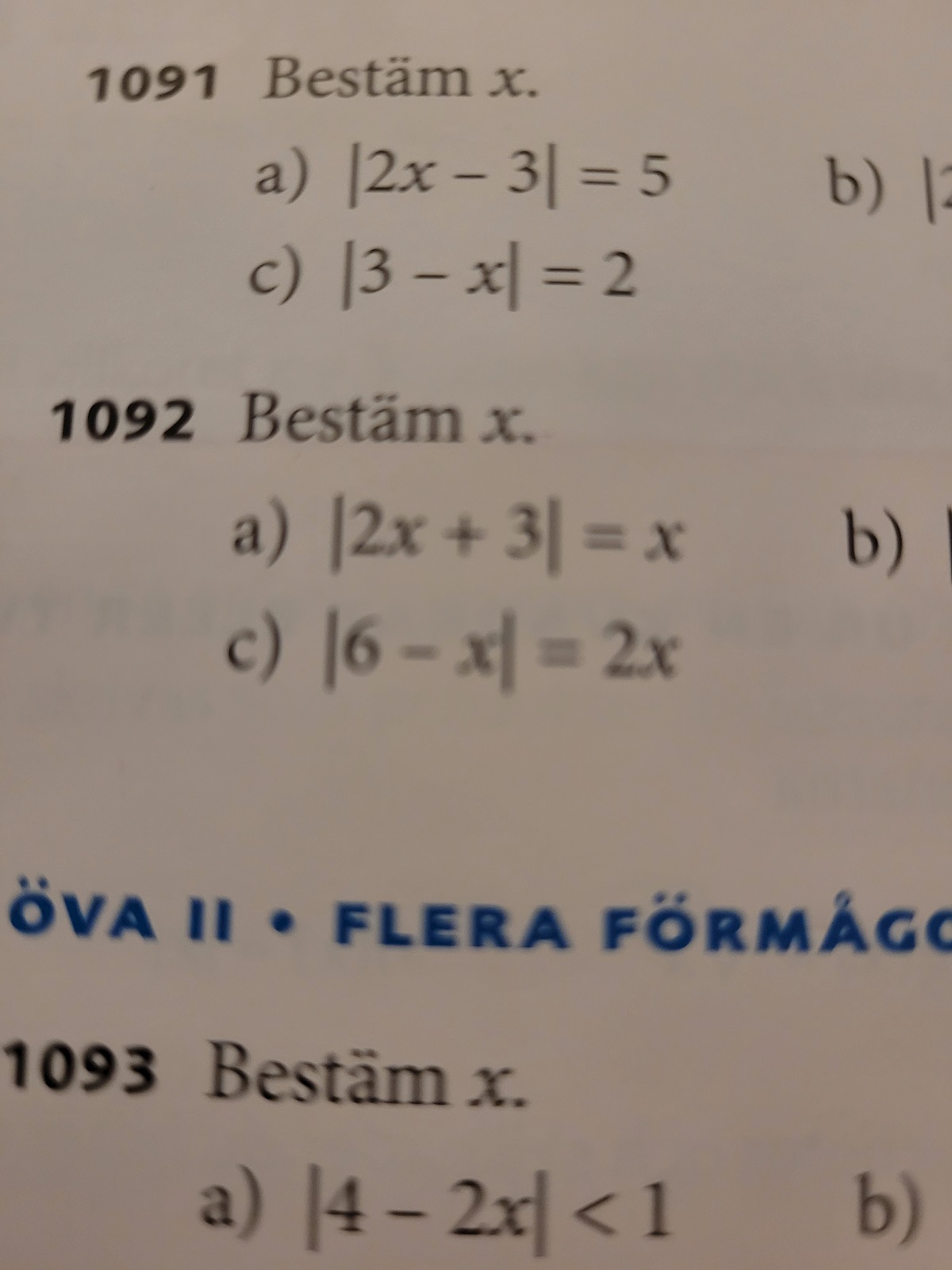 Lösning Saknas 1092 Absolutbelopp (Matematik/Matte 3/Algebraiska ...