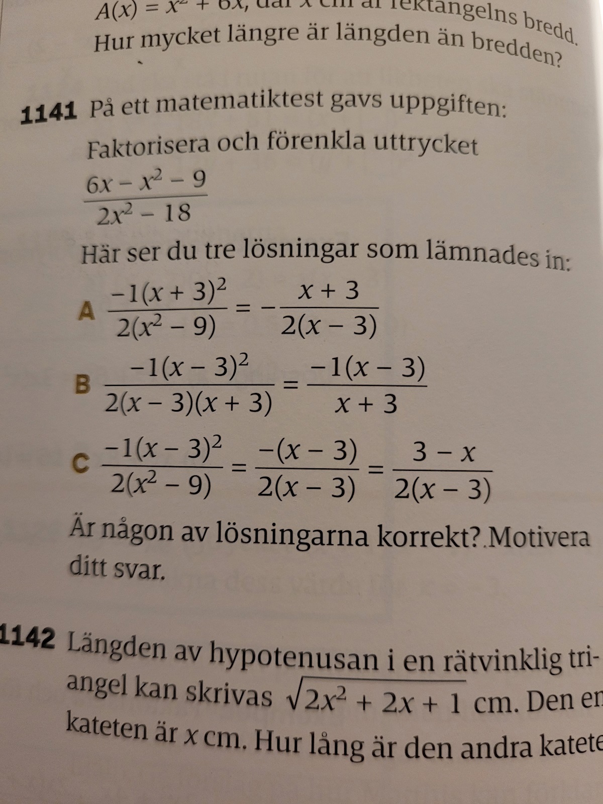 1141 Polynom (Matematik/Matte 3/Algebraiska Uttryck) – Pluggakuten