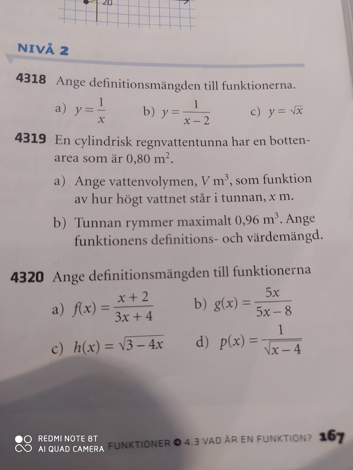 Definitionsmängd Till Funktioner (Matematik/Matte 1/Funktioner ...