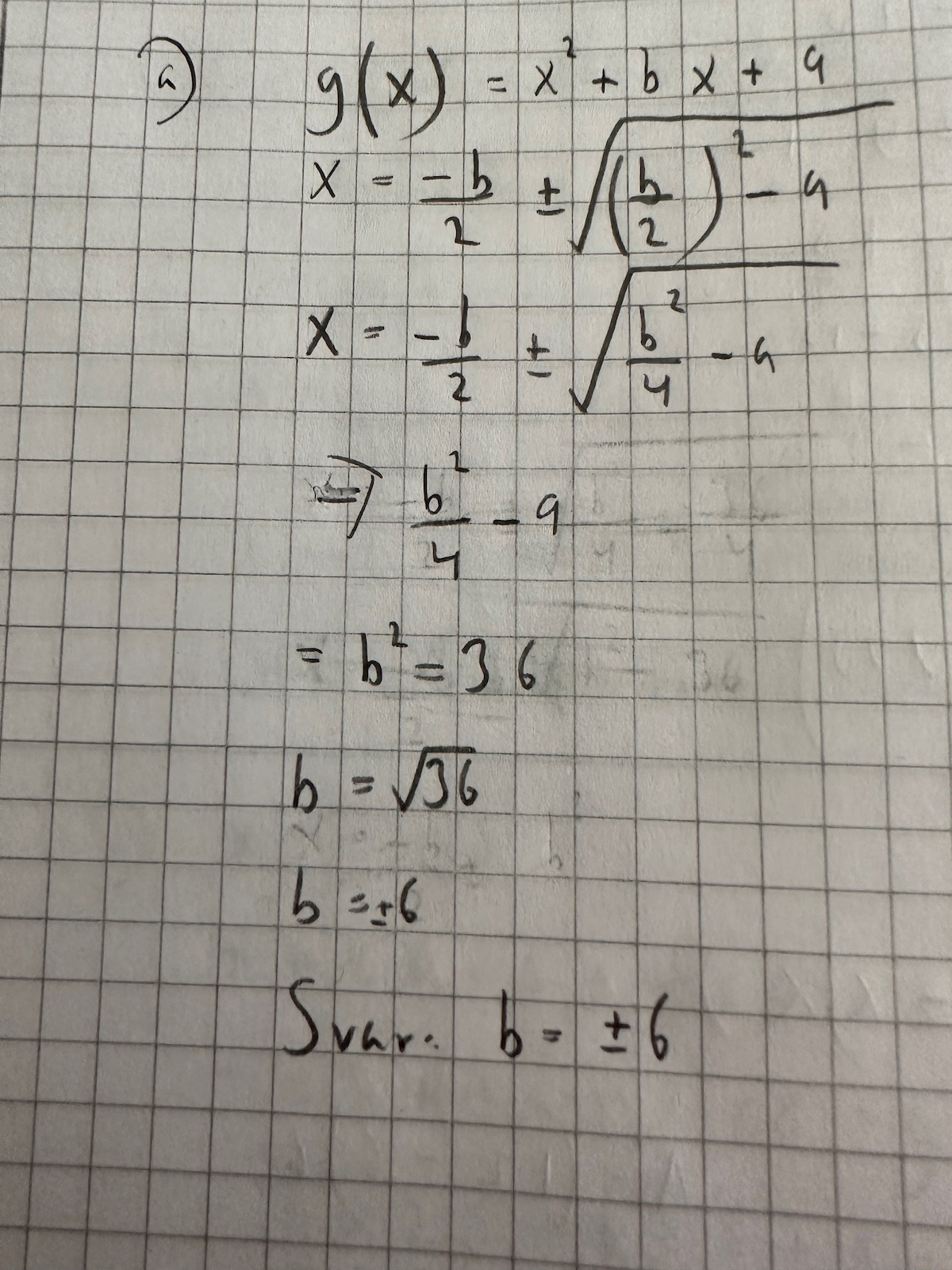 Andragradsekvation, För Vilka Värden På B Har Funktionen? (Matematik ...