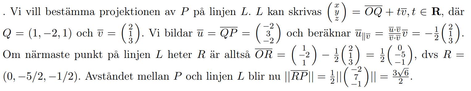 Projektion (Matematik/Universitet) – Pluggakuten