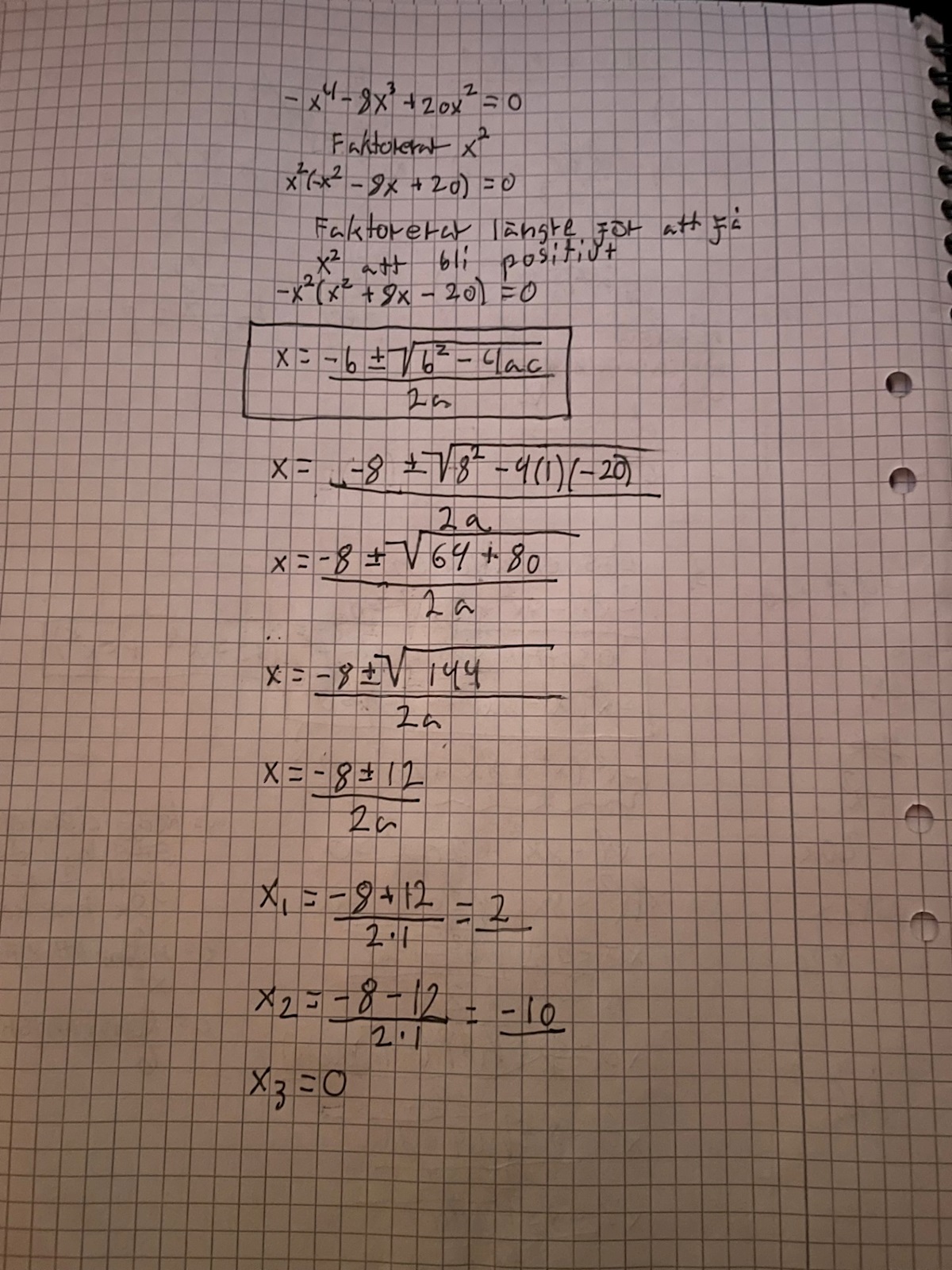 Andragradsekvation, Olika Lösningar Och Olika Formler. (Matematik/Matte ...