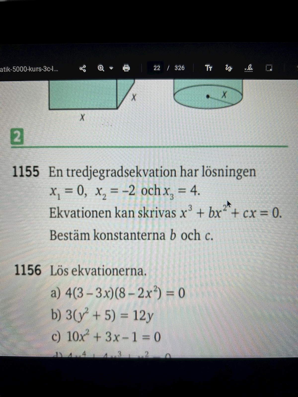 Tredjegrad Ekvationer (Matematik/Matte 3/Algebraiska Uttryck) – Pluggakuten