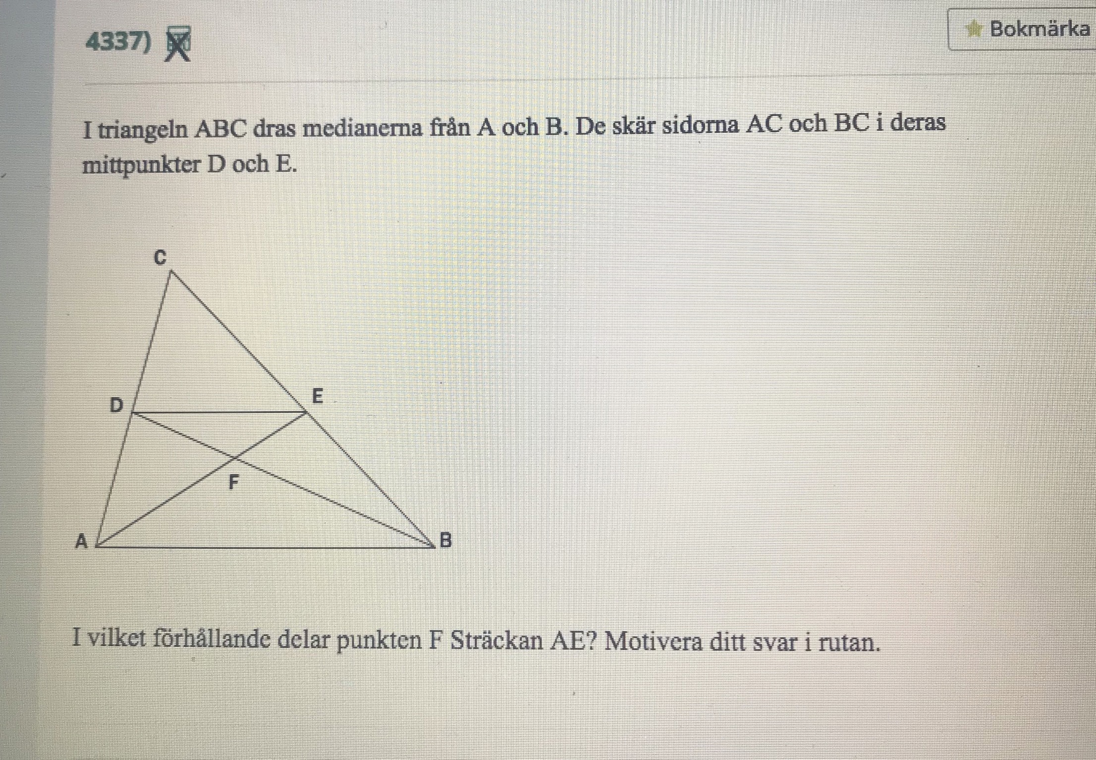 Uppgift 4337 Angående Likformighet Och Topptrianglar. (Matematik/Matte ...