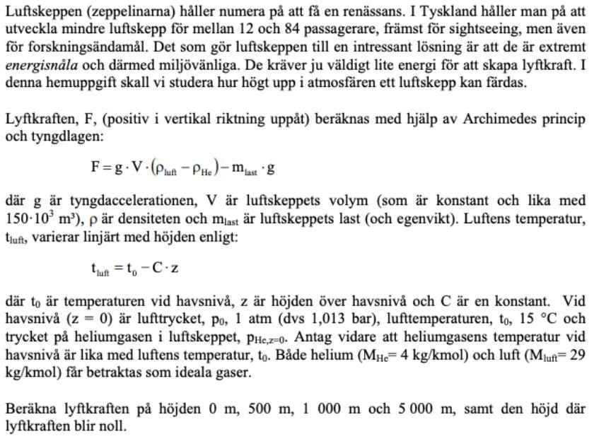 Termodynamik - Archimedes Princip (Fysik/Universitet) – Pluggakuten