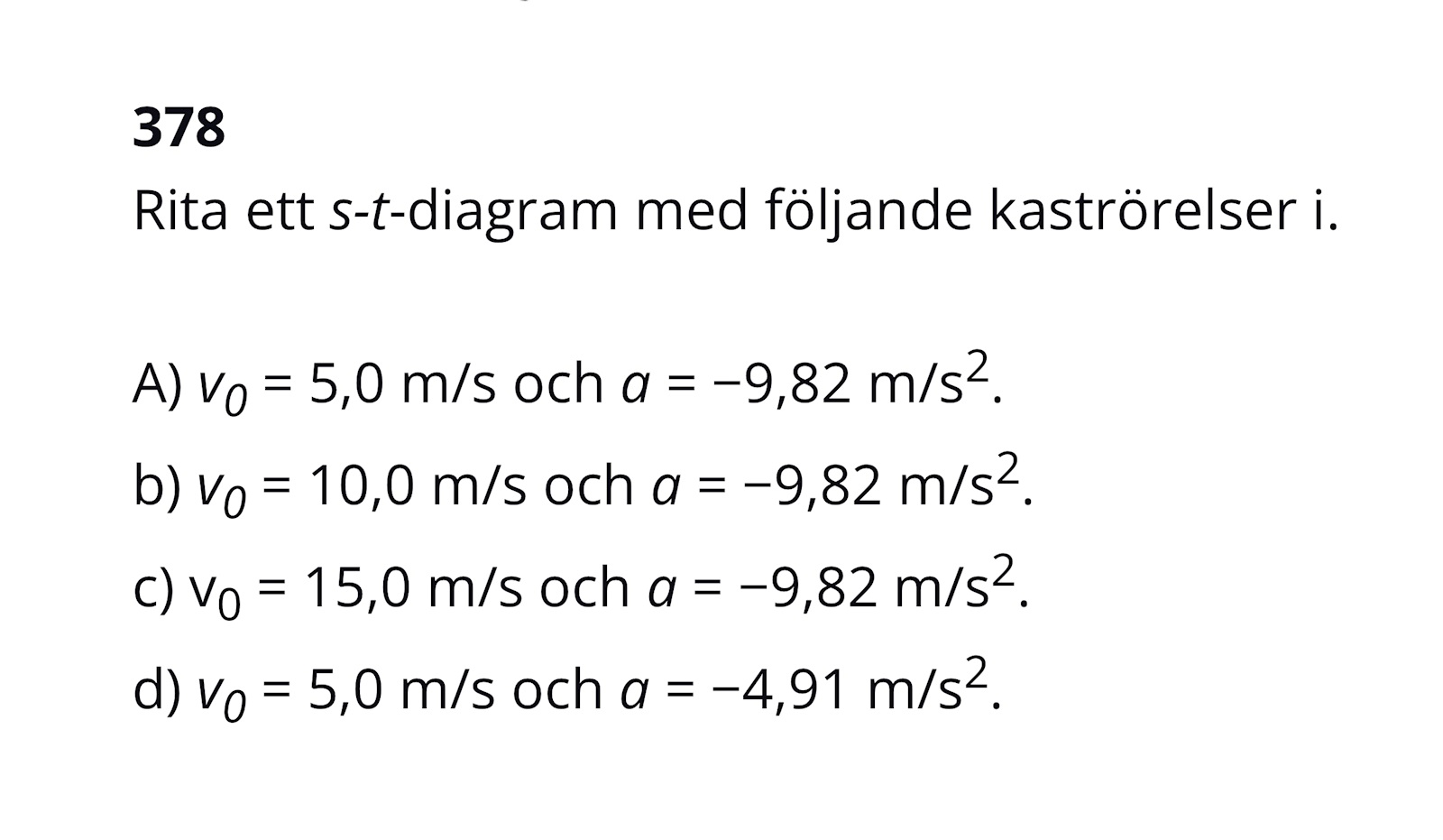 Hur Tar Man Reda På Tiden När Man Endast Har Blivit Given Acceleration ...