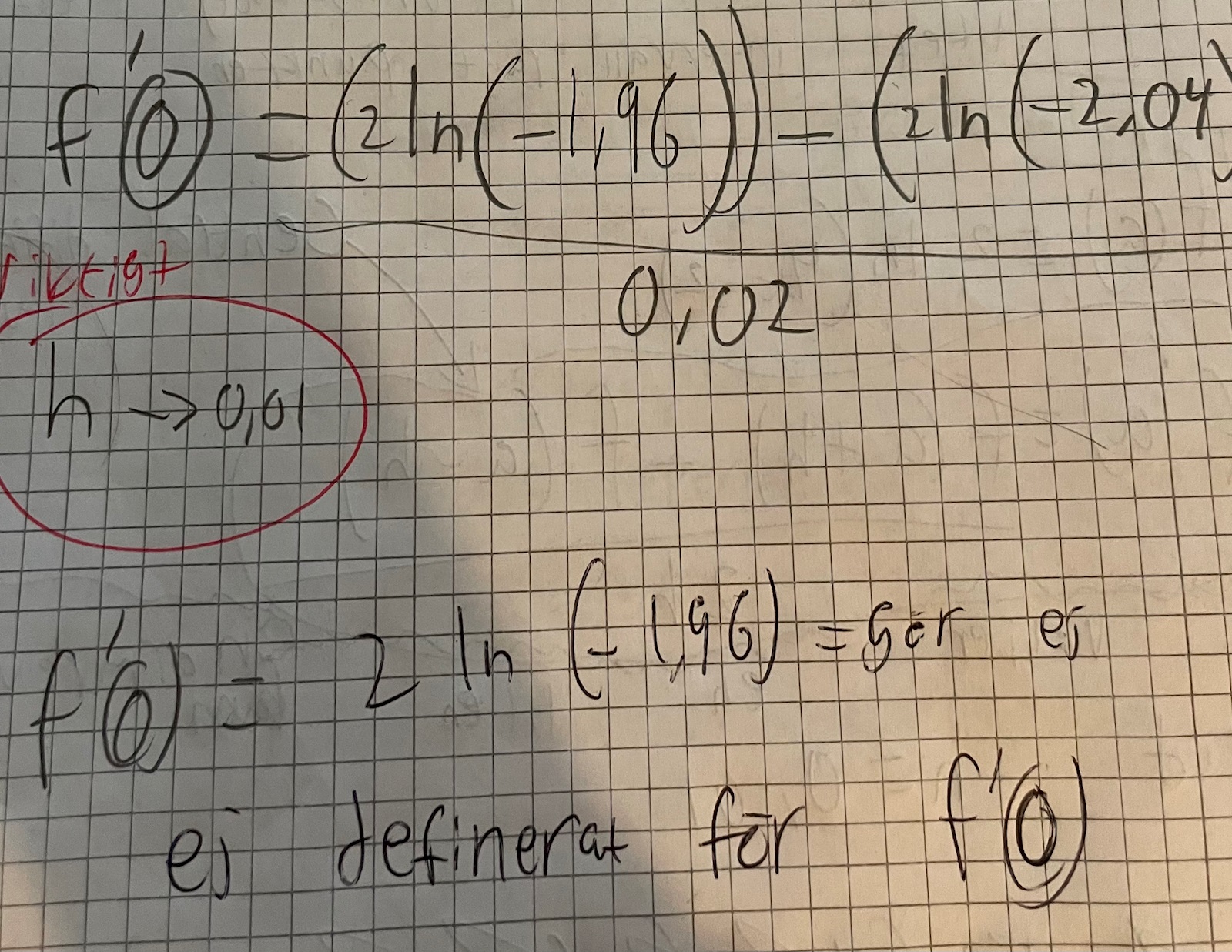 Numerisk Derivering (Matematik/Matte 3) – Pluggakuten