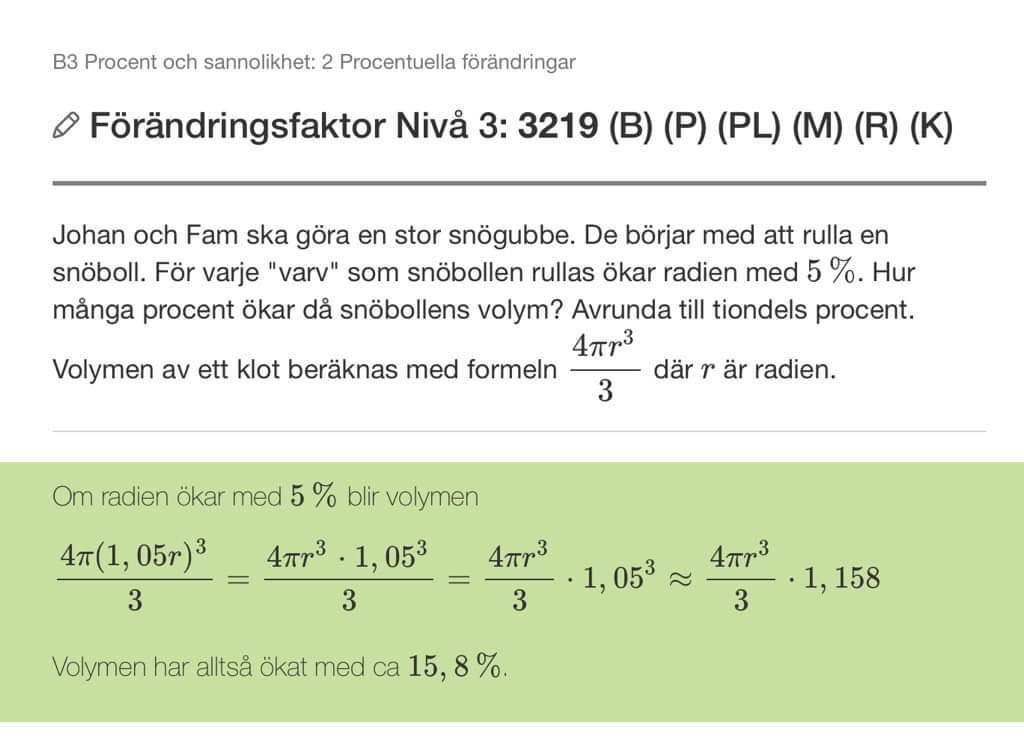 Klotets Area (Matematik/Matte 1/Procent) – Pluggakuten