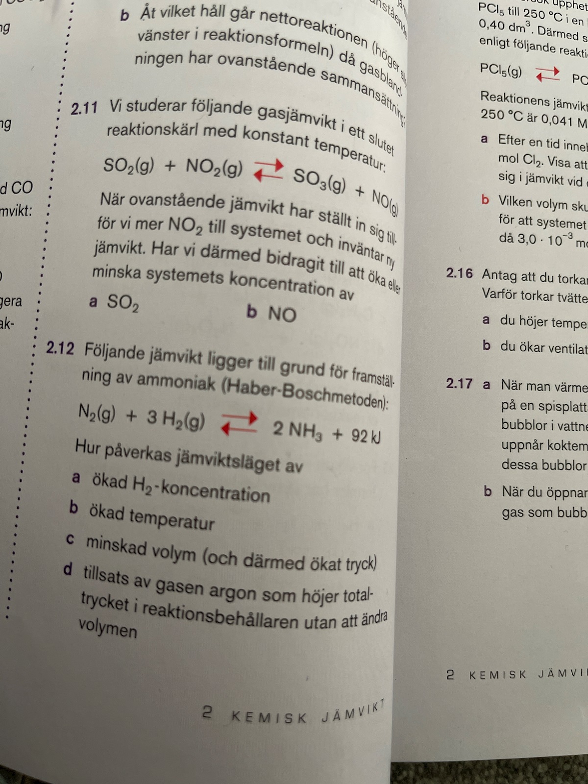 Jämvikt (2.12 B Och D) (Kemi/Kemi 2) – Pluggakuten