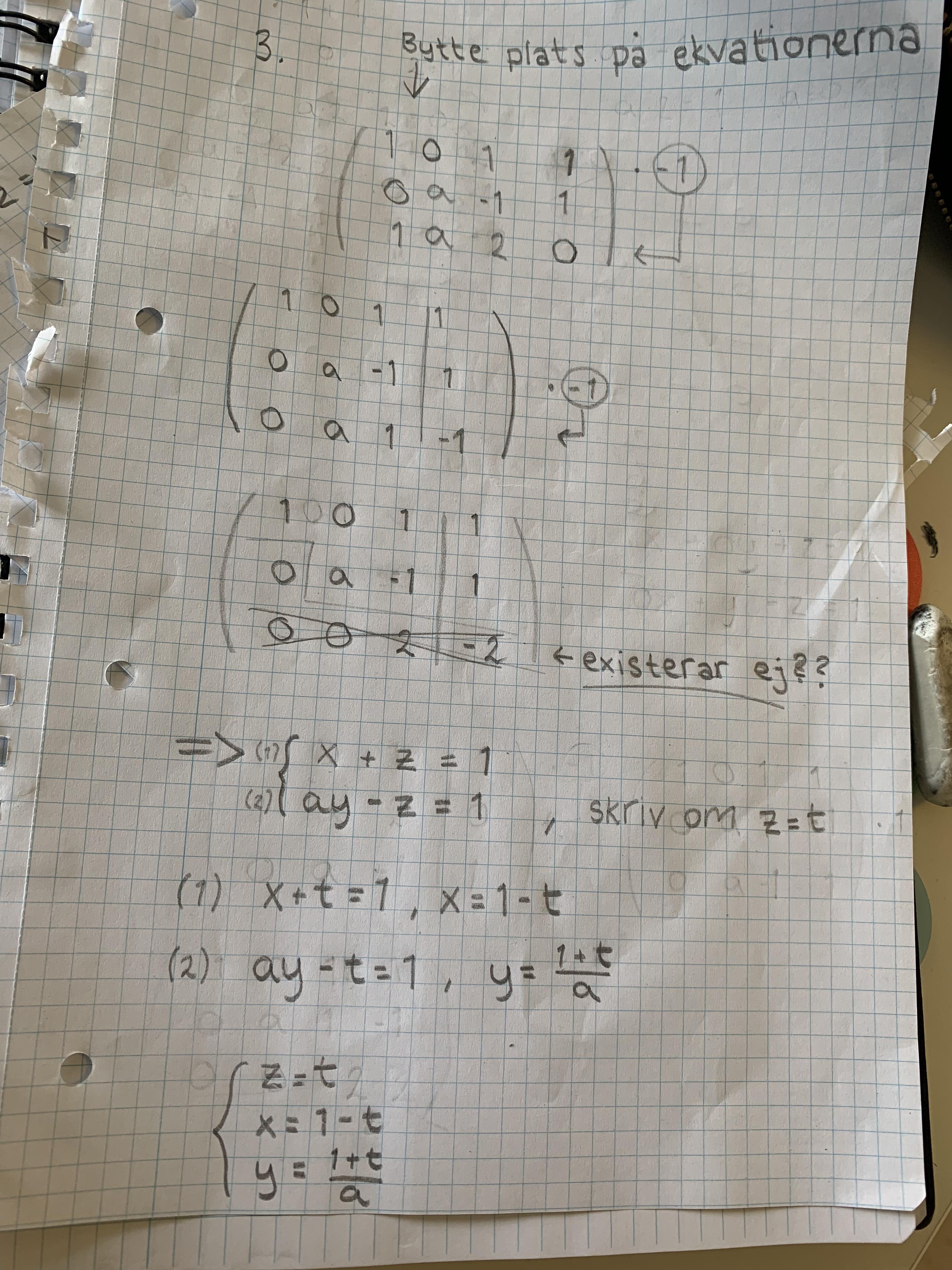 Linjär Algebra - Matriser 3 (Matematik/Universitet) – Pluggakuten