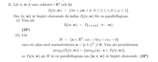 Linjär Algebra - Projektion Och Linjär Beroende/oberoende (Matematik ...