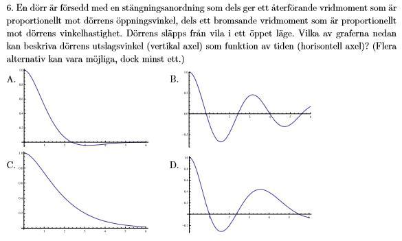 MaoFy Provet - Vridmoment - Fråga 6 (2013) (Fysik/Fysik 2) – Pluggakuten