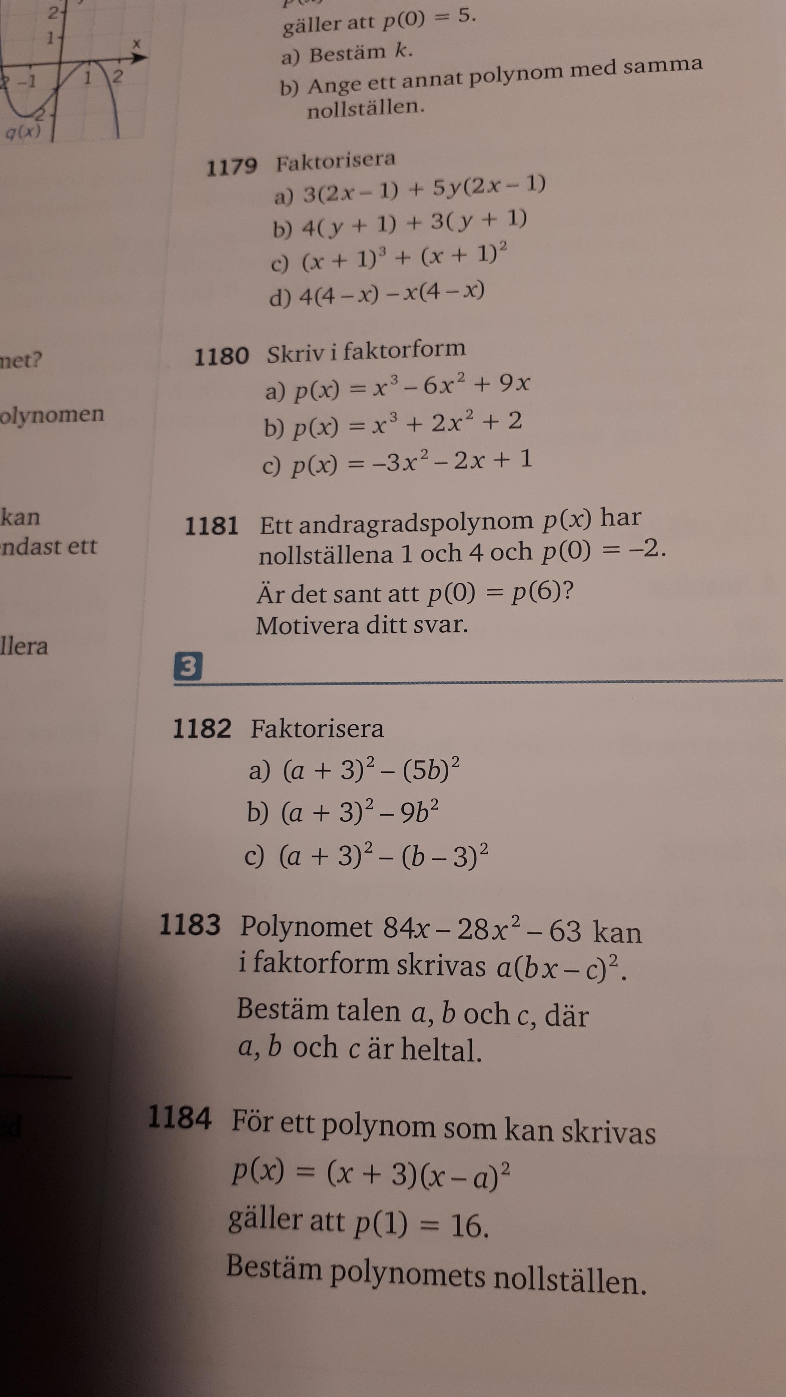 Faktorisera Polynom (Matematik/Matte 3/Algebraiska Uttryck) – Pluggakuten