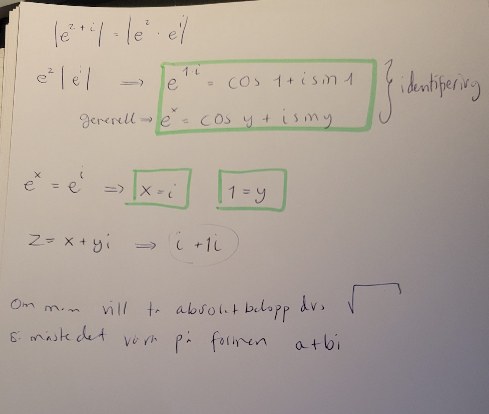 Absolutbelopp (Matematik/Matte 4/Komplexa Tal) – Pluggakuten