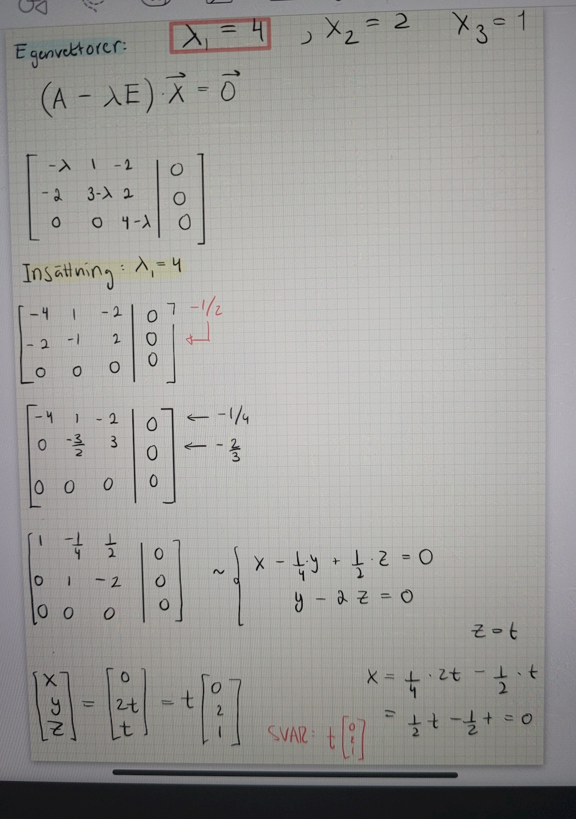 Egenvektor (Matematik/Universitet) – Pluggakuten