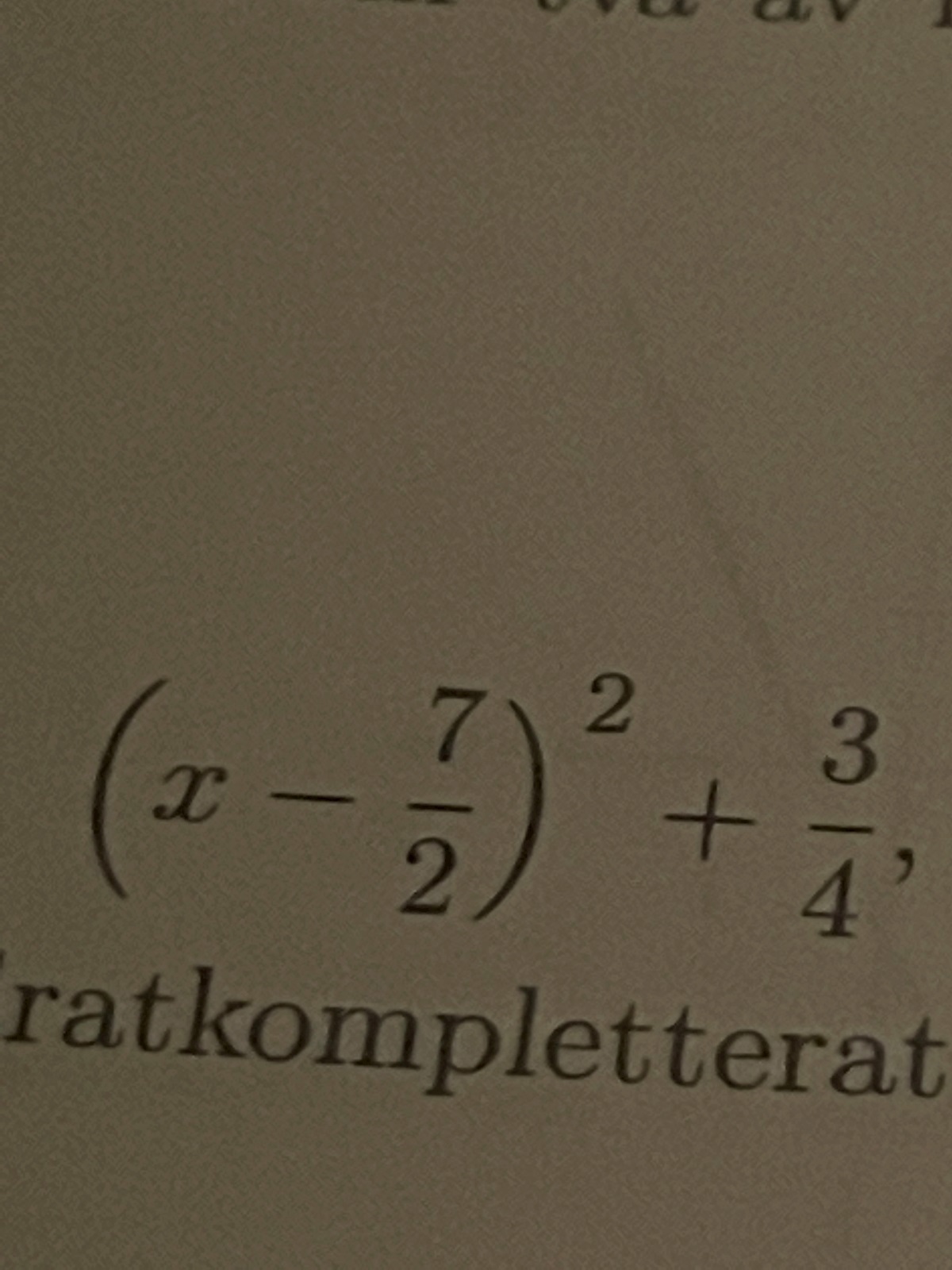 Kvadratkomplettera Polynom (Matematik/Matte 4) – Pluggakuten