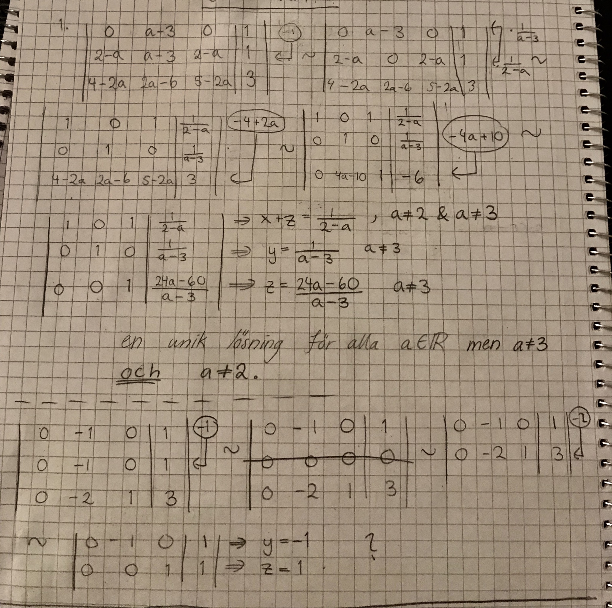 Är Ekvationssystemet Lösbar? (Linj Algebra) (Matematik/Universitet ...