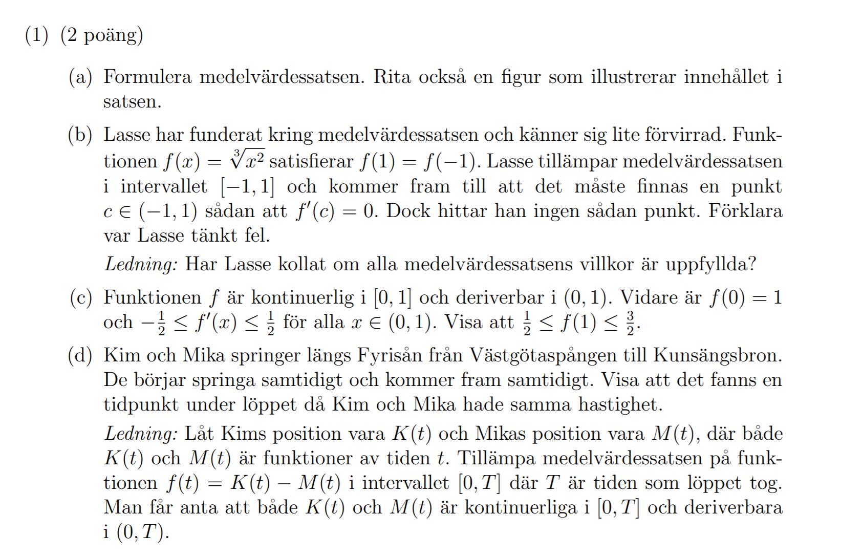 Envariabelanalys (Matematik/Universitet) – Pluggakuten