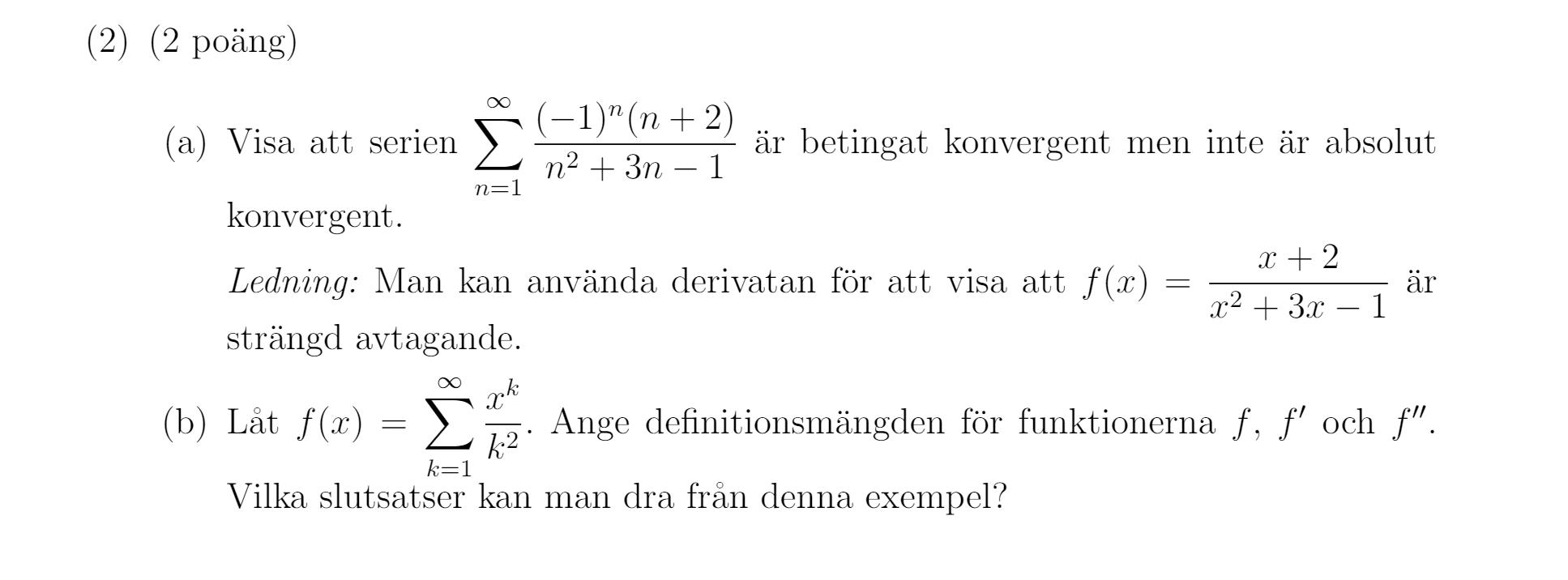 Envariabelanalys (Matematik/Universitet) – Pluggakuten