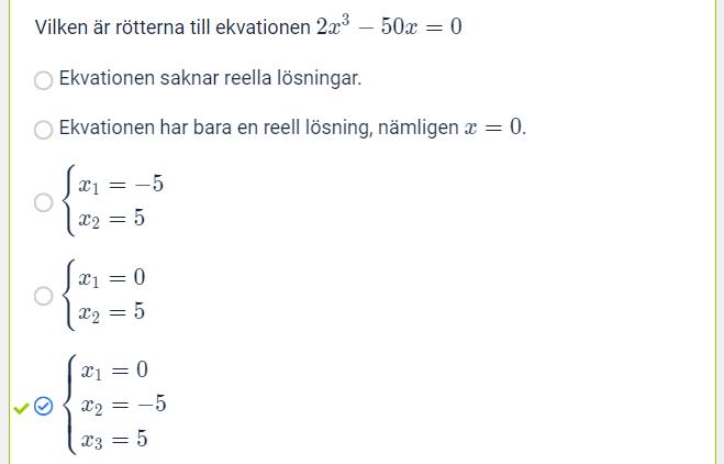 Tredjegradsekvation (Matematik/Matte 3/Algebraiska Uttryck) – Pluggakuten