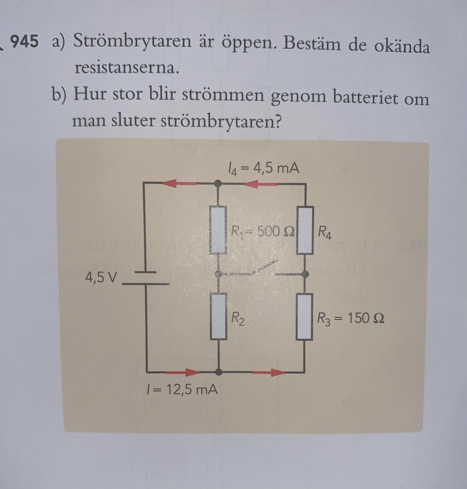 Fysik 1a - Elektricitet - Uppgift 945 (Fysik/Fysik 1) – Pluggakuten